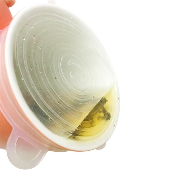 Flexible Food Grade Silicone Stretch Lids , Silicone Microwave Cover For Bowl