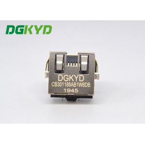 DIP Single Port Shielded Band Light Sink 3.0 Low Profile RJ45 SMT DGKYDCB301188AB1W6DB1075