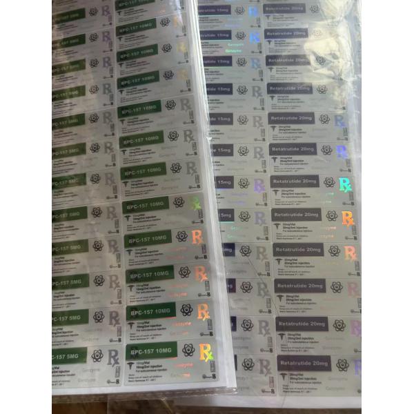 BPC 157 5mg Small Glass Bottles Peptide Medicine Labels