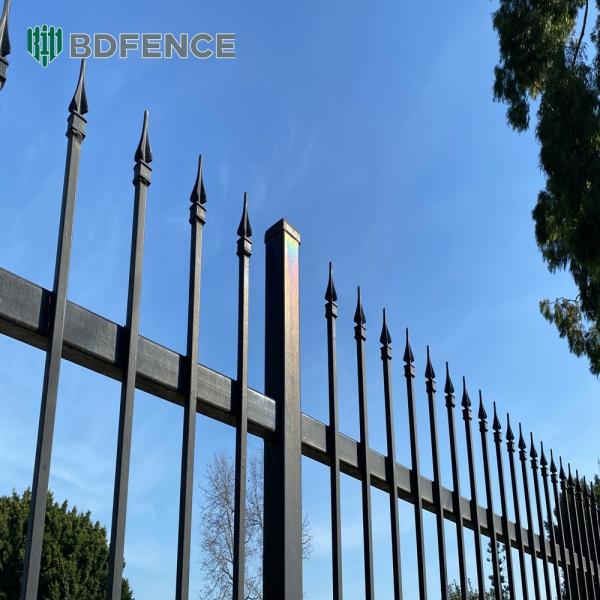 Modern Transparent Metal Tubular Fencing Unobstructed View