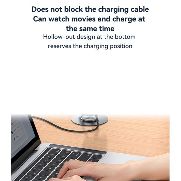 Foldable Aluminum Alloy Phone Holder with Adjustable Height and 360° Rotation for Stable Placement