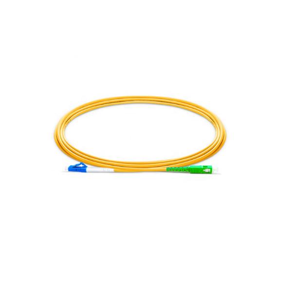 Yellow LC APC Dia2.0mm Fiber Optic Communication Cable for FTTH