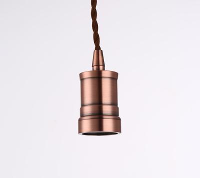 Bronze Golden Retro Pendant Light Socket E26 / E27 Aluminum Pendant Bulb Holder