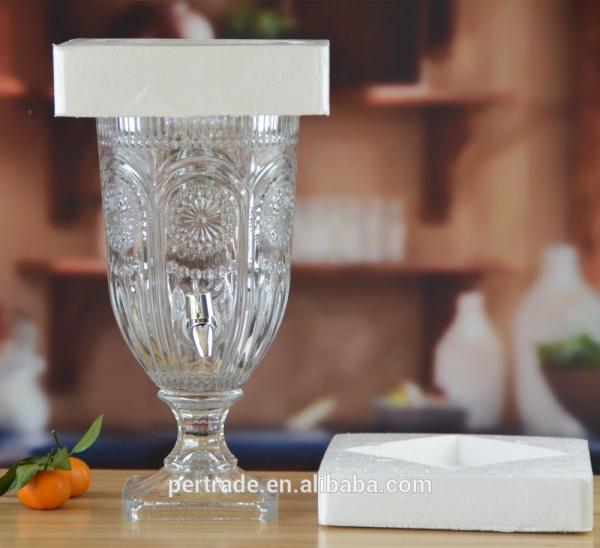 Deep Cutted Engraved 5l Glass Jar With Lid . Glass Food Storage Jars