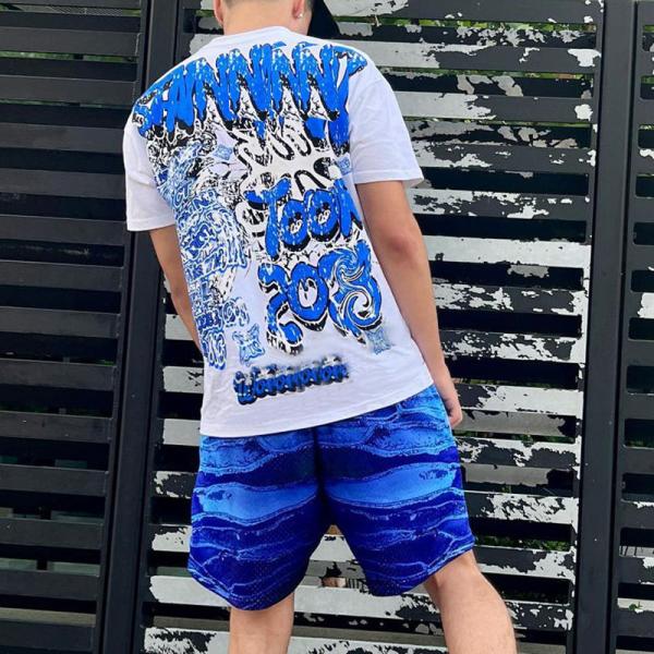 Customs Screen Printing Workout Shorts Set Sportswear Gym Tracksuit Breathable