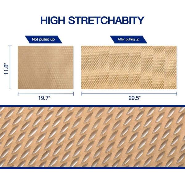 Creatrust Wrapping Kraft Cushion Board Roll Packing Large Honeycomb Paper Folding Feature Honeycomb Paper