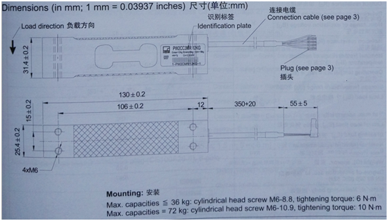 Load Cell IPW2C 72kg C3 Single Point weighing Load Cell force sensor Aluminium weight sensor For Static Weighing 2mv/v