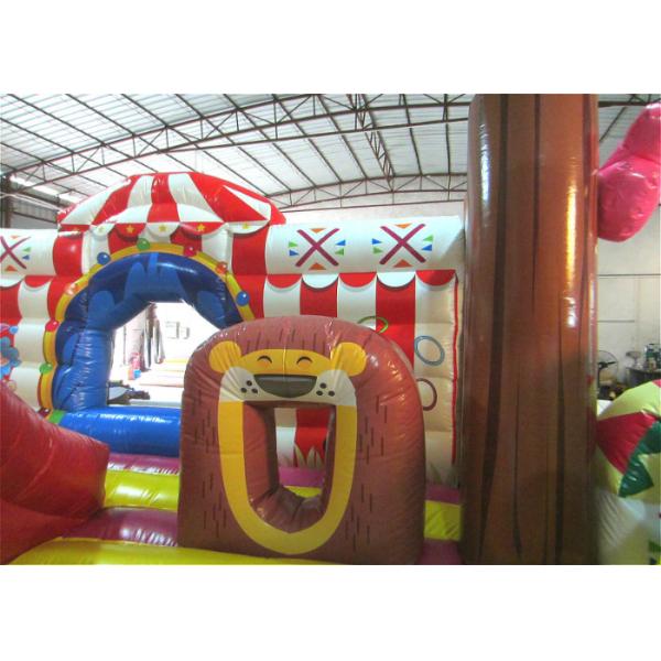 Смешной город цифров потехи клоуна цирка раздувной печатая четырехшпиндельные шить 9 x 10,5 x 6m