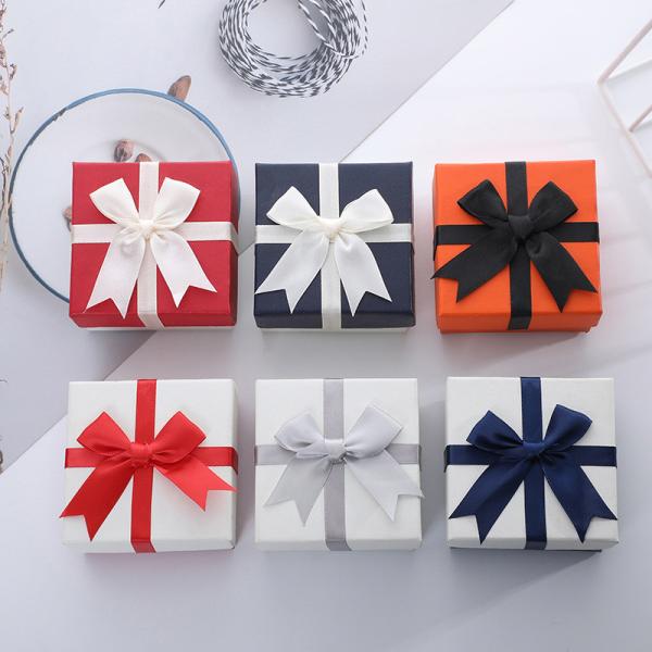raffia Bowknot Jewelry Gift Boxes Bulk Earrings Necklace Gift Packaging