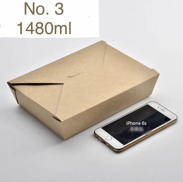 Boîte à emporter en carton de papier à usage unique