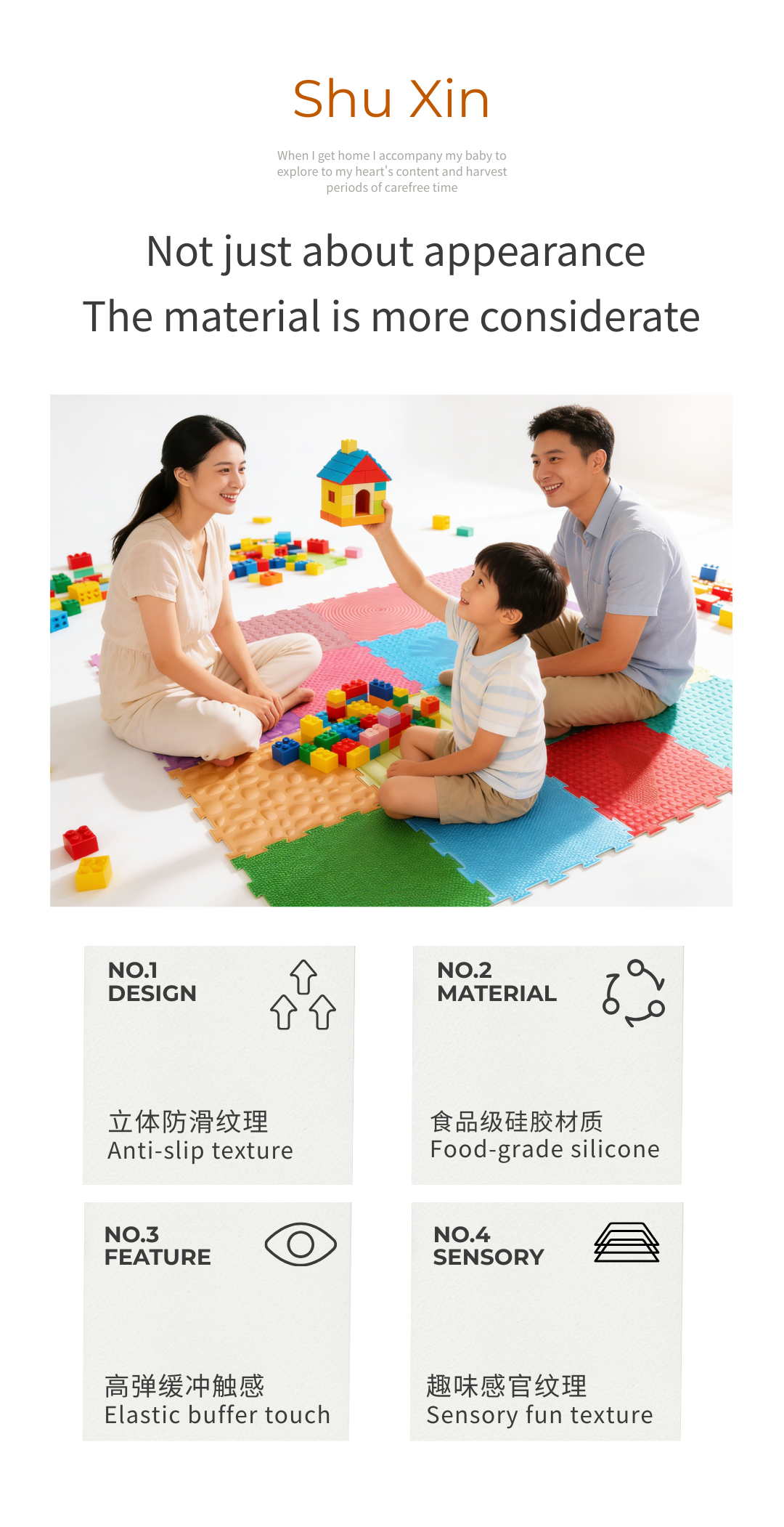 Durable Portable Lightweight Silicone Mat Kids Sensory Training Convenient Tool Household Non Slip Tactile Balance Pad