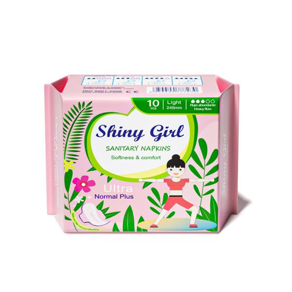 Serviços sanitários de algodão respirável para senhora mulher menina almofadas sanitárias de período
