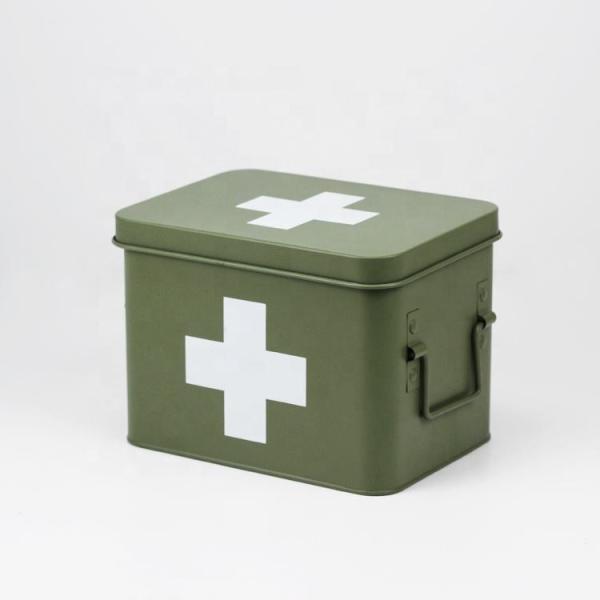 Metal First Aid Storage Box First Aid Kit medicine storage storage box Medicine Tin, Metal Medicine Storage Box