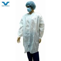 OEM aceito não tecido PP branco/azul/rosa uniforme de casaco de laboratório para roupas de trabalho unisex em azul