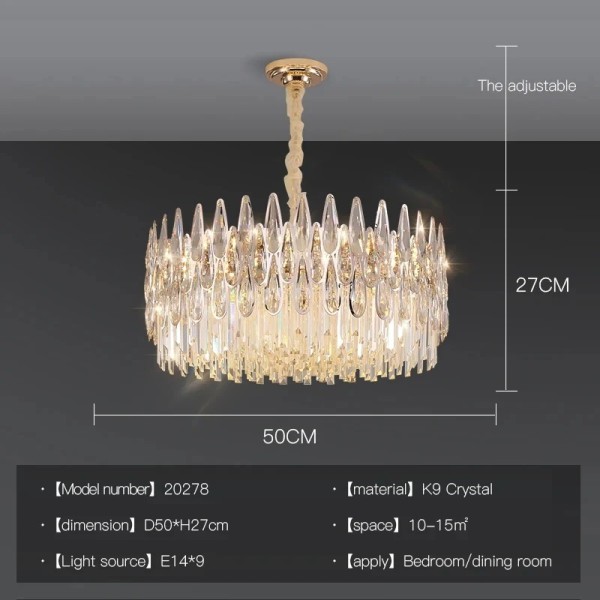 Duplex Building Living Room Chandelier Building Stairway Long Chandelier Luxury Crystal Lamp(WH-CY-269)