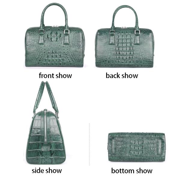 New zipper large capacity women's crocodile leather handbag for lady