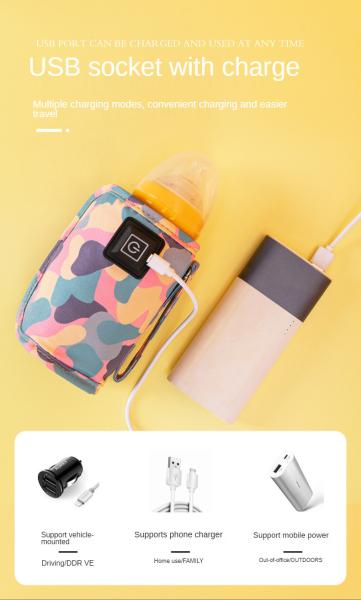 Velcro Type Electric Heater Appliances Warmer Bag ODM SHEERFOND For Feeding Bottle