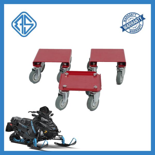 Red Steel Plate 1500LBS Capacity Snowmobile Garage Dolly Caster Big Suit