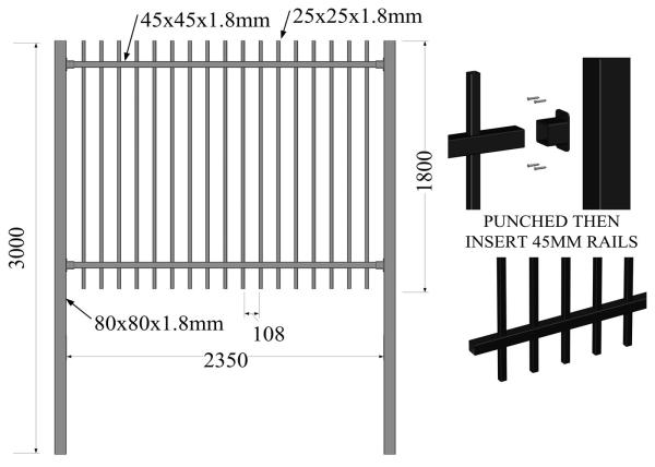 Spear Top Metal Fencing | Steel Picket | China Metal Fence Supplier 1800mm ,2100mm ,2400mm height