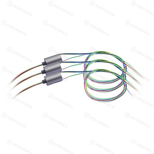 0-100RPM Capsule Slip Rings Miniature 4 Circuits 1A With Stainless Steel Housing Material