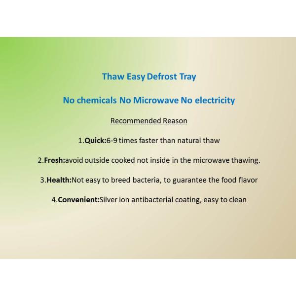 New Design HealthySeaFood Mini Aluminium Material Magic meat quick Thawing Defrosting Tray