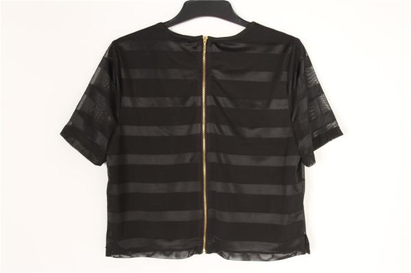 Lounge Ladies Striped Cotton Tops Black And White Striped Shirt