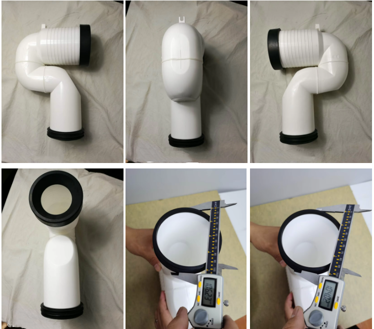 White PP Bathroom Pipe Connection Pipe Toilet Accessory Bathtub Pipe Drainage Water Trap