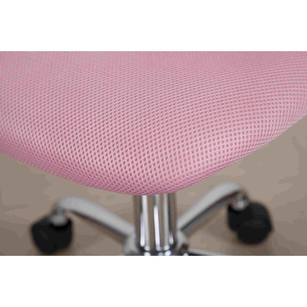 Fabric Seat Armless Office Chairs Mid Back , Adjustable Height Kids Computer Chair