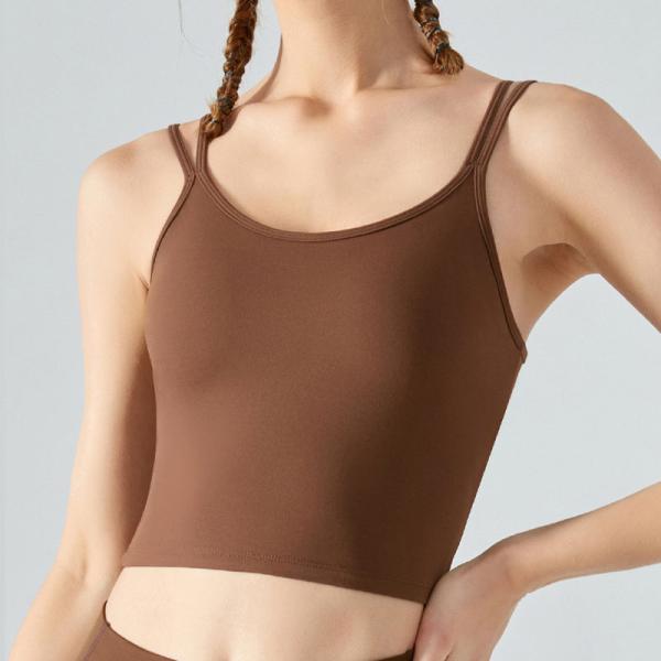 Running Shock Proof Womens Sports Bra Vest Slim Shoulder Strap Bra