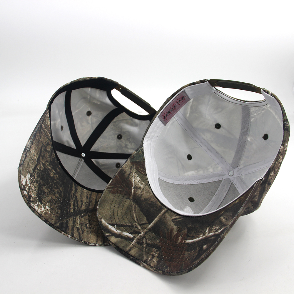 Custom Embroidered Tree Digital Baseball Caps Print Cotton polyester 5 Panel Sport Camouflage Camo Fishing