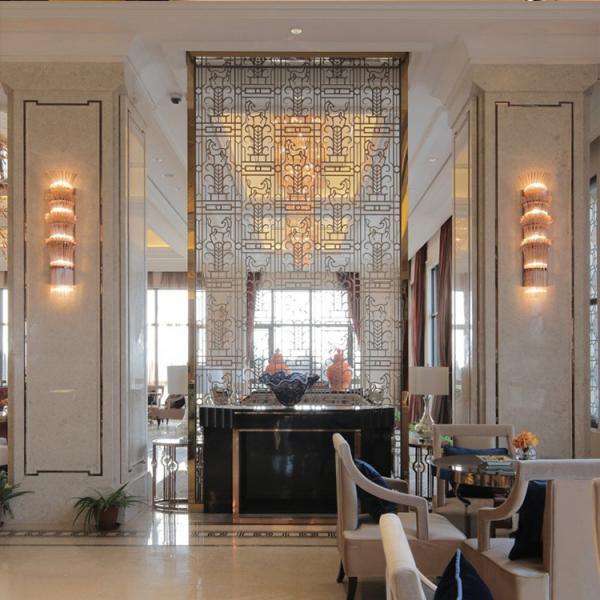 Hairline Black Stainless Steel Perforated  Panels For Hotels/Villa/Lobby/Shopping Mall