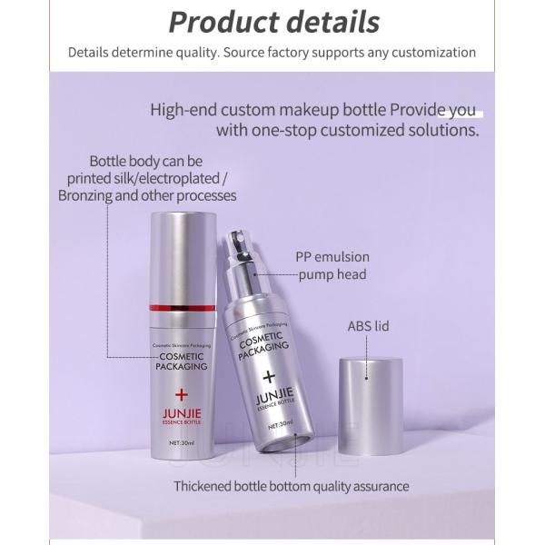 Luxury 30ml Skincare Packaging Set Empty Cosmetic Acrylic Essence Oil Bottle For Skin Care Serum Plastic Bottle
