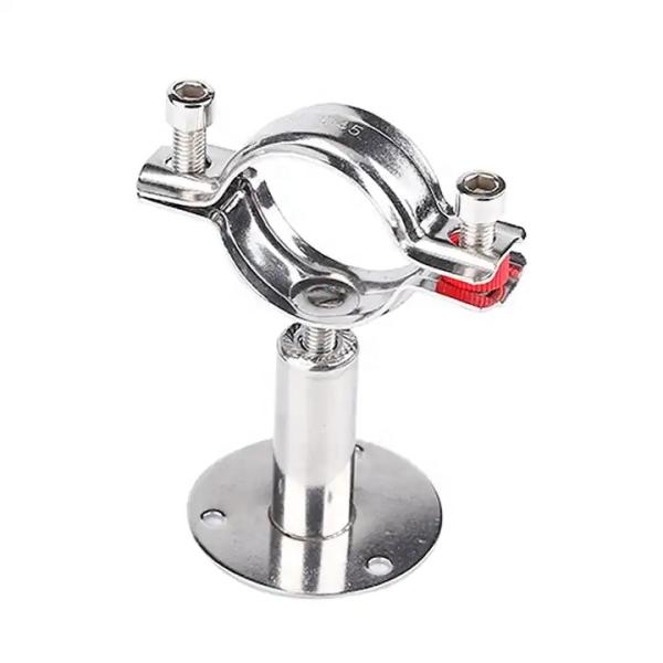 Clampada de colgador para tubos sanitarios de acero inoxidable completa 304 redonda