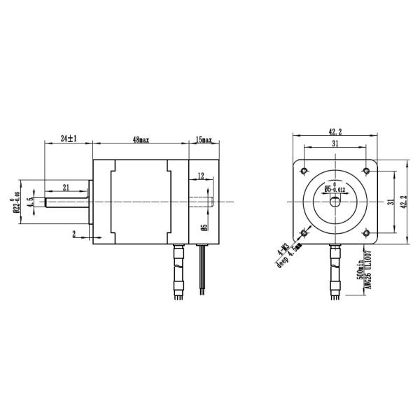 мотор Nema 17 42mm гибридный Stepper с водителем кодировщика 1000PPr HSS42