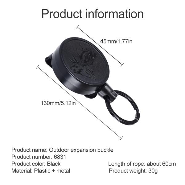 Versatile Deyi Badge Reel Office Belt Clip Key Ring for Name Card Keychain 6831