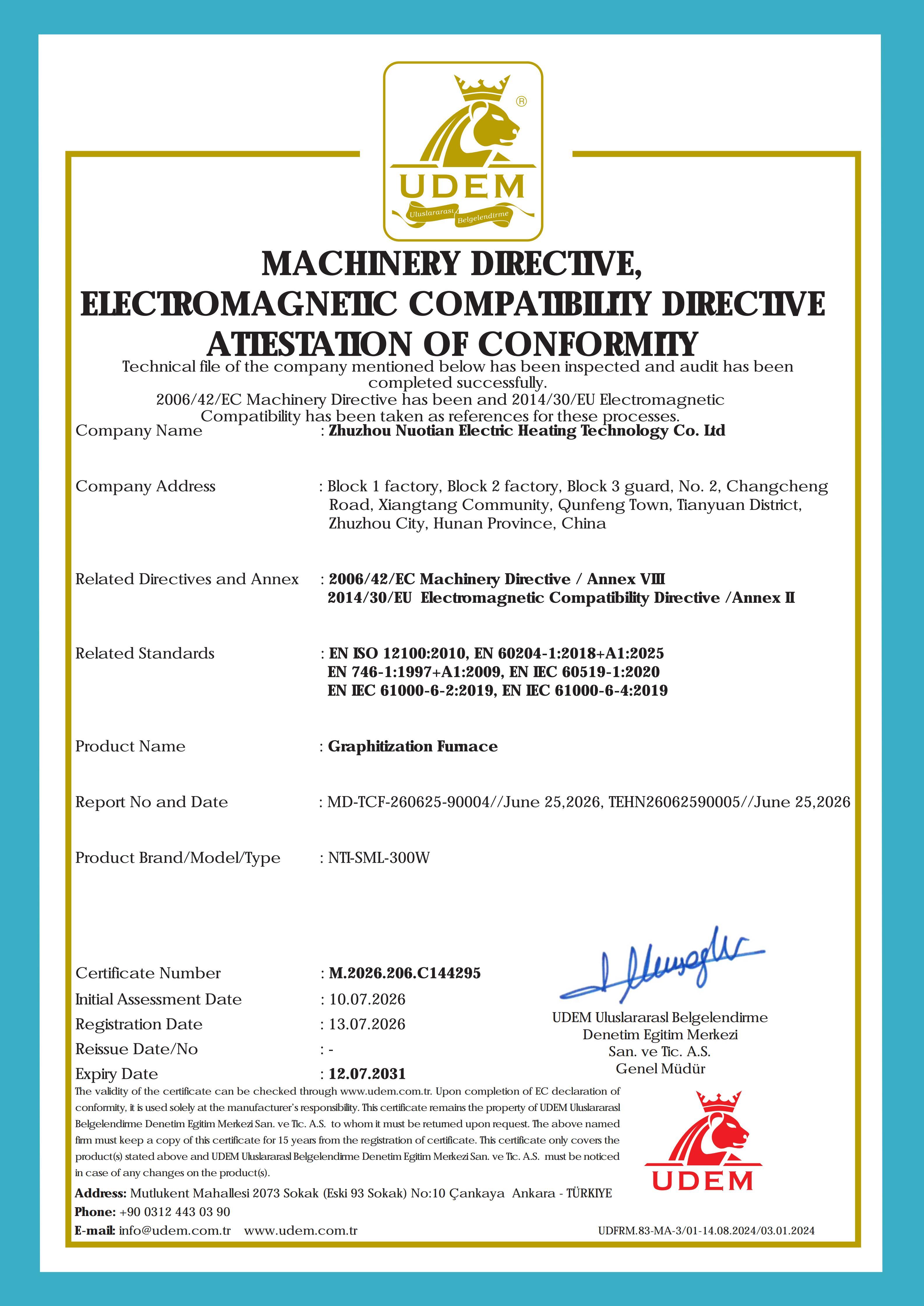 Zhuzhou Nuotian Electric Heating Technology Co.,Ltd.