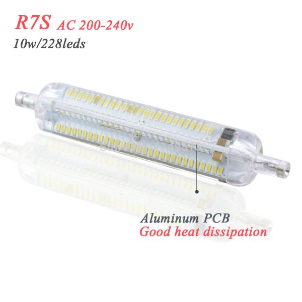 5W 10W led R7S lamp 360 degree Aluminum good heat dissipation J78mm J118mm high lumen led R7S light AC220-240V