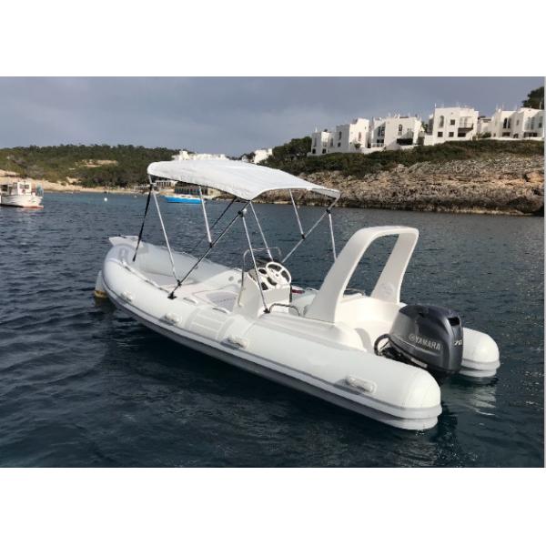 2022  large rigid hull with motor 17ft PVC or hypalon with sundeck light grey RIB520C