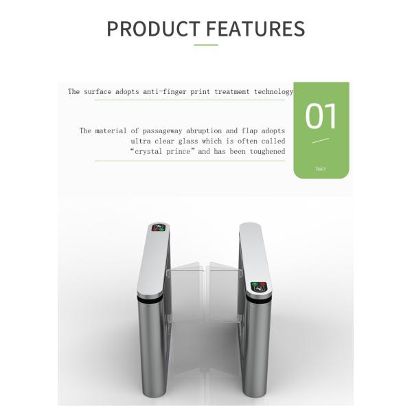Pedestrian Fastlane Speed Gates , Single Control Mode Waist Height Turnstile