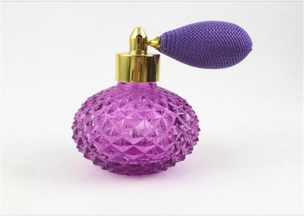 Multi Color Glass Perfume Bottles Leakage Prevention With Powder Spray Atomizer