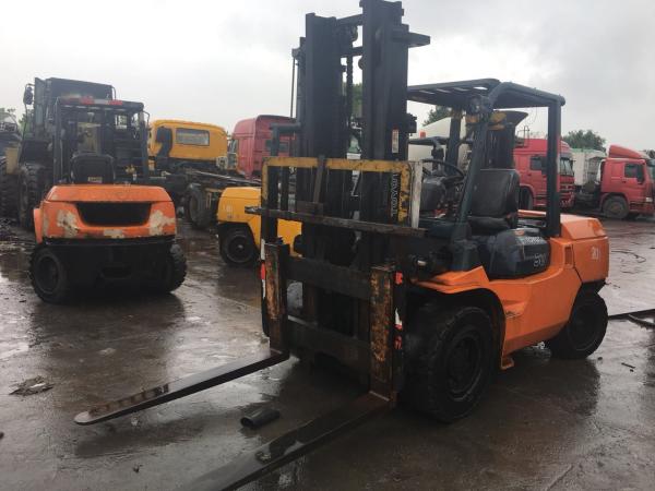 4 Wheel Used Diesel Forklift Truck , 5 Ton Diesel Operated Forklift 2013