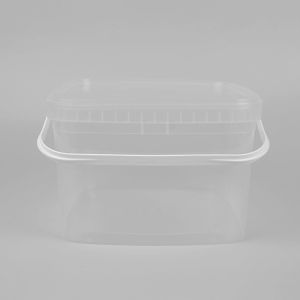 3L Clear Square Plastic Bucket for Pastry Packaging
