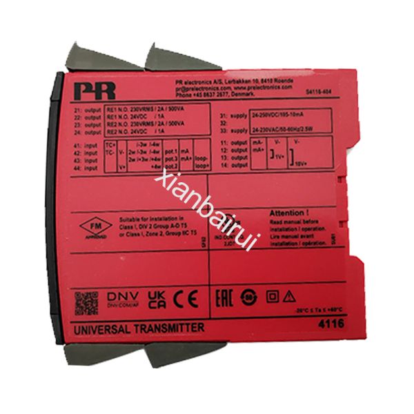PR Electronics 4116 Multi-purpose signal Transmitter Analog Output 2 Relay Output Temperature Pressure Flow Liquid Level