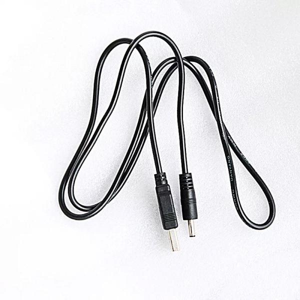 Flexible Custom USB Cables 90 Degree Right Angle DC Plug 10m Length