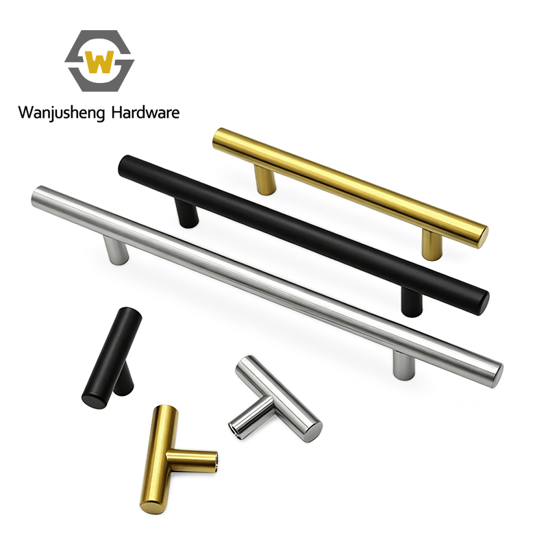Modern Minimalist Stainless Steel T-shaped Handles for Bedroom Furniture Cabinet Doors and Drawers