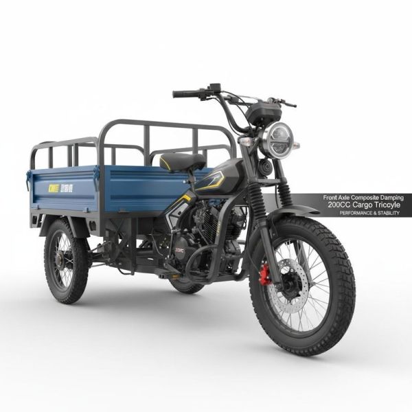 Front Axle Composite Damping 200CC Cargo Tricycle With Disc Brake Type Providing Performance and Enhanced Cargo Stability