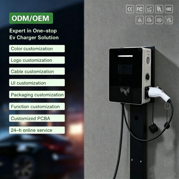 22kW 3 Phase Wallbox EV Charger with Smart App Management for Home and Business Rapid Charging