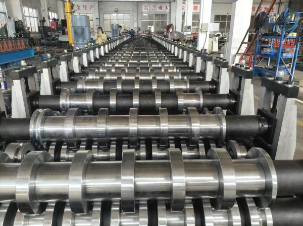 USA Mexico 0.8-1.6mm Thickness Galvanized Steel B Deck Composite Floor Deck Panel Roll Forming Machine With Embossing Roller For Sales