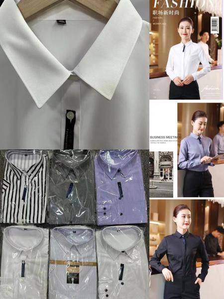 Lady Polo Dress Shirts Fashion Summer Regular Shirts Formal Dress Kcs32