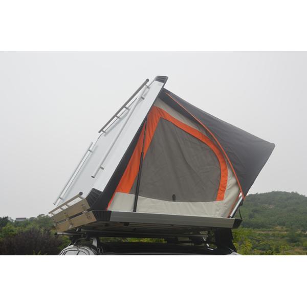 Top Rack Pure Aluminum Folding Air Spring Frame Roof Tent for 4x4 Cars Grey One Bedroom